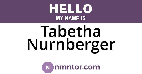 Tabetha Nurnberger