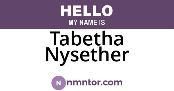Tabetha Nysether