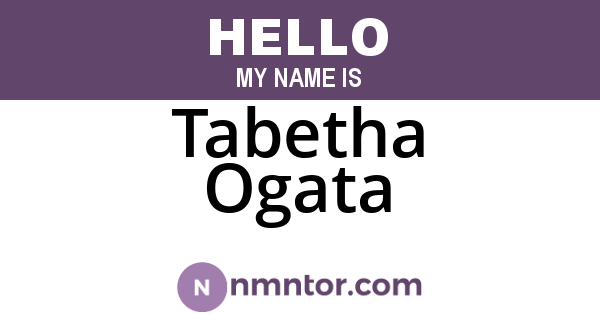 Tabetha Ogata