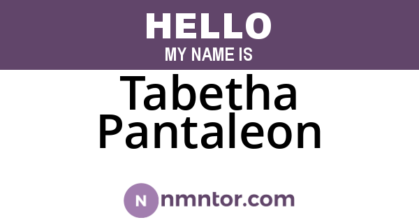 Tabetha Pantaleon