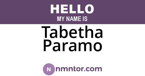 Tabetha Paramo