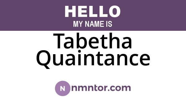 Tabetha Quaintance