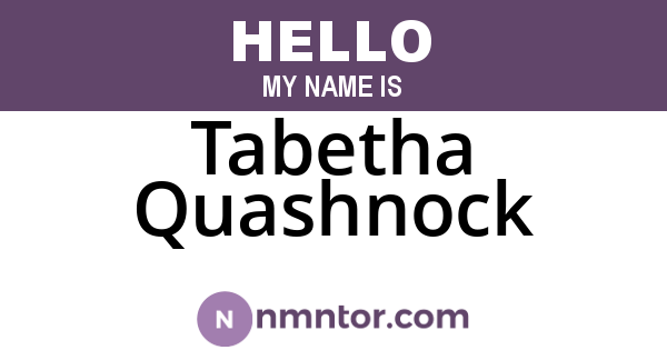Tabetha Quashnock