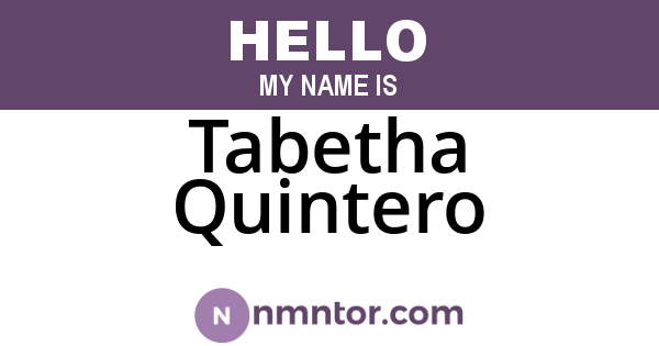 Tabetha Quintero