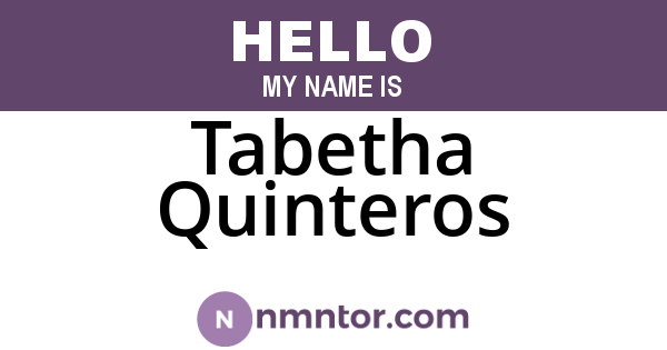 Tabetha Quinteros