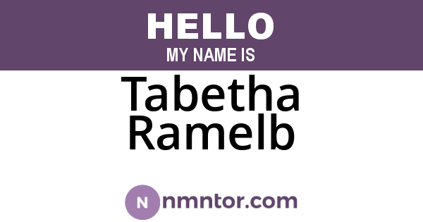 Tabetha Ramelb