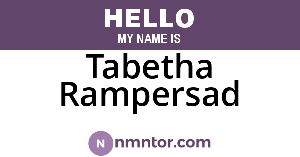 Tabetha Rampersad
