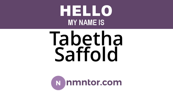 Tabetha Saffold