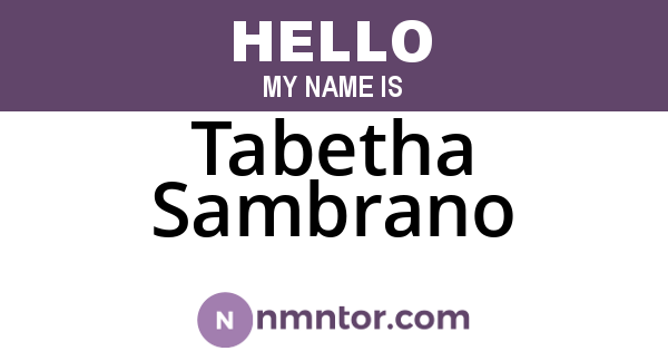 Tabetha Sambrano