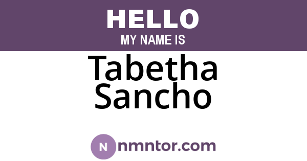 Tabetha Sancho