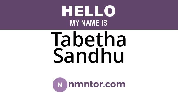 Tabetha Sandhu