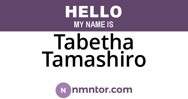 Tabetha Tamashiro