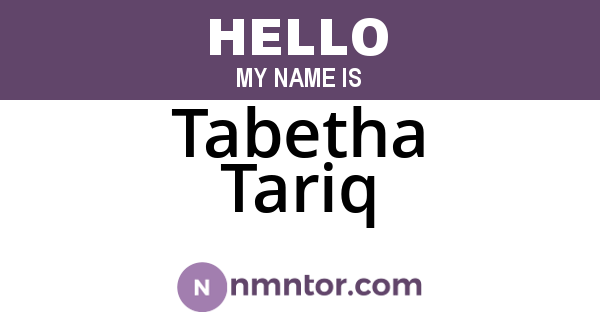 Tabetha Tariq