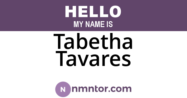 Tabetha Tavares
