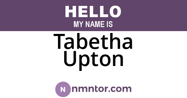 Tabetha Upton