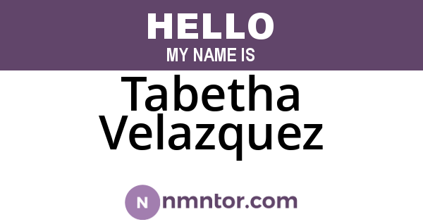 Tabetha Velazquez