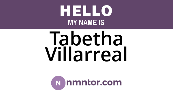 Tabetha Villarreal