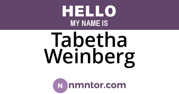 Tabetha Weinberg