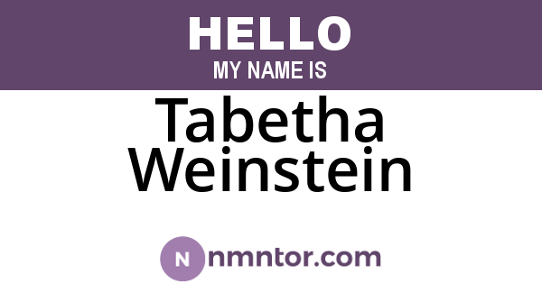 Tabetha Weinstein