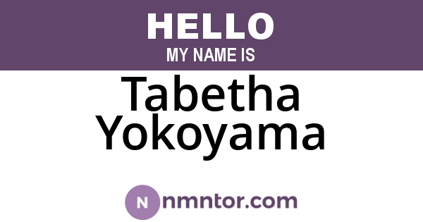 Tabetha Yokoyama