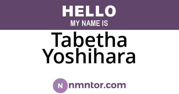 Tabetha Yoshihara
