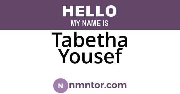 Tabetha Yousef