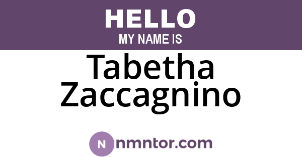 Tabetha Zaccagnino