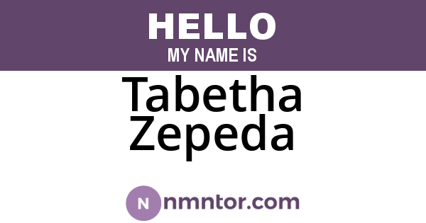 Tabetha Zepeda