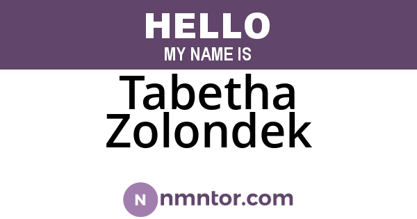 Tabetha Zolondek