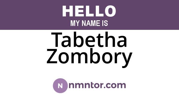 Tabetha Zombory