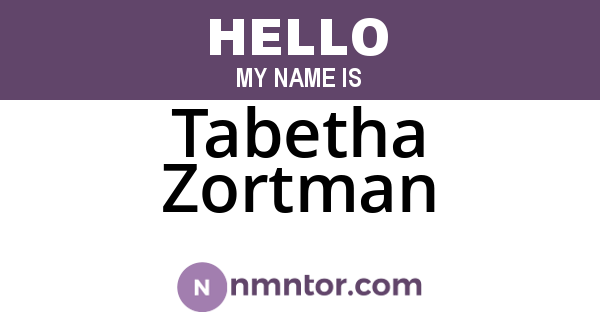 Tabetha Zortman