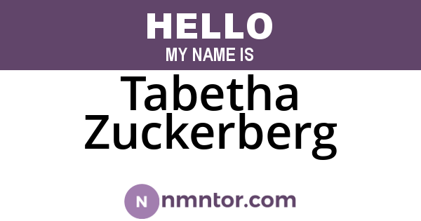 Tabetha Zuckerberg
