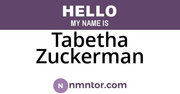 Tabetha Zuckerman