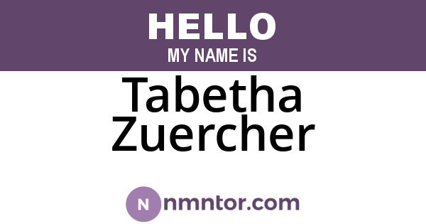 Tabetha Zuercher