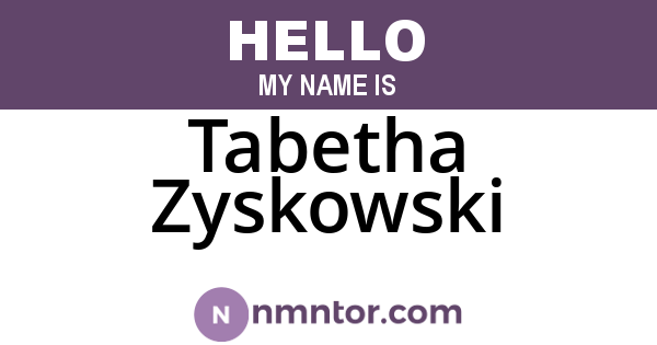 Tabetha Zyskowski