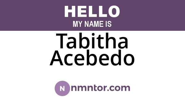 Tabitha Acebedo