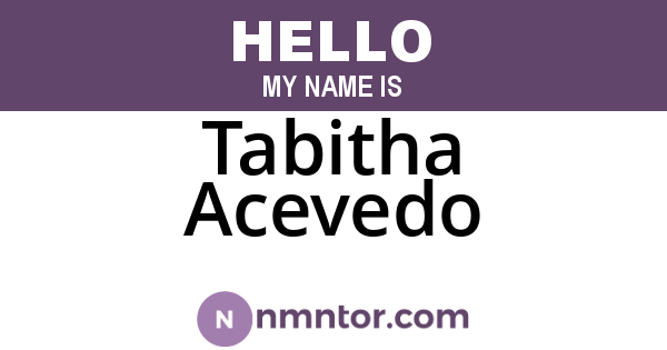 Tabitha Acevedo