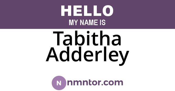 Tabitha Adderley