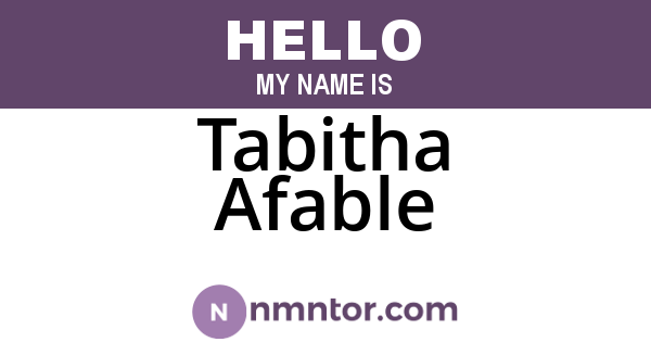 Tabitha Afable