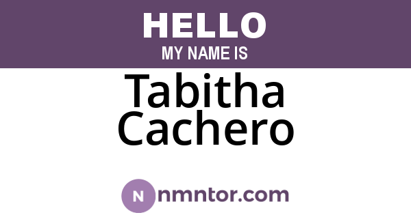 Tabitha Cachero