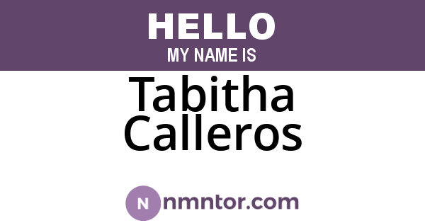 Tabitha Calleros