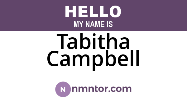 Tabitha Campbell