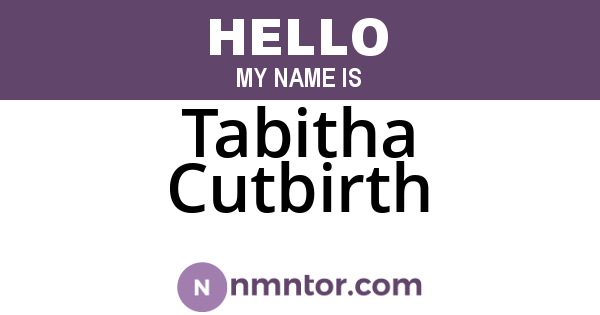 Tabitha Cutbirth