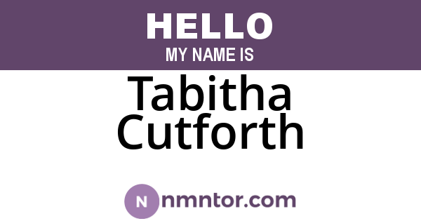Tabitha Cutforth