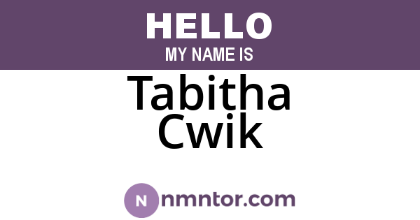Tabitha Cwik