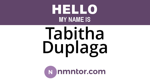 Tabitha Duplaga