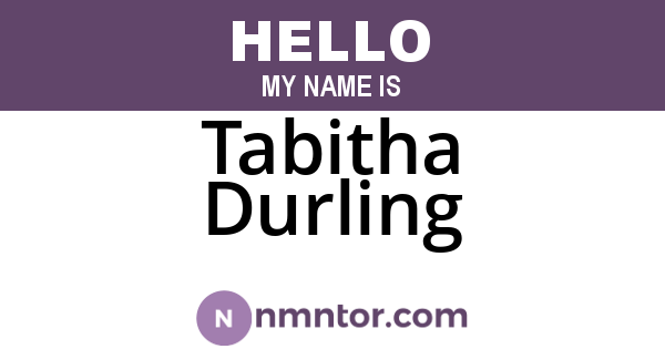 Tabitha Durling