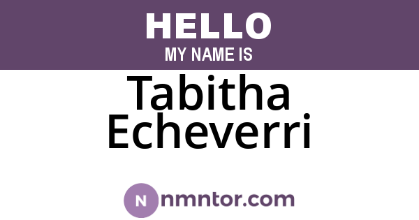 Tabitha Echeverri