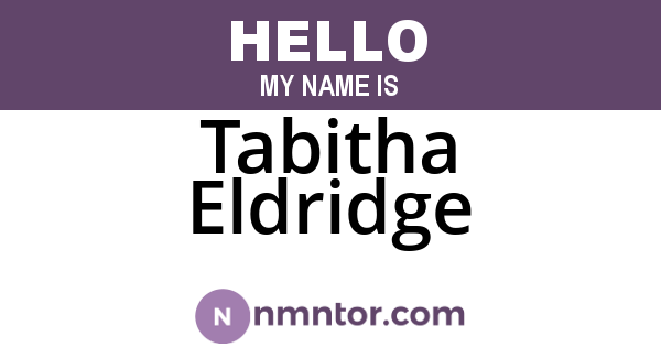 Tabitha Eldridge