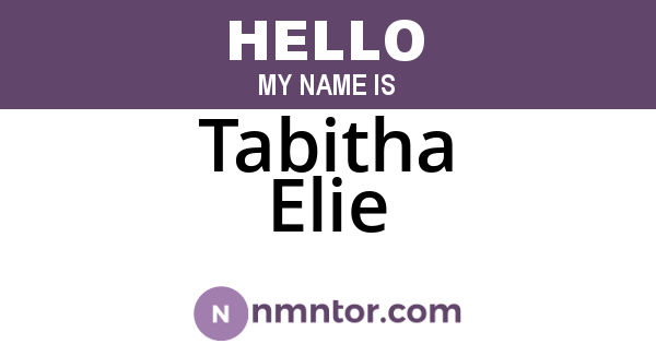 Tabitha Elie
